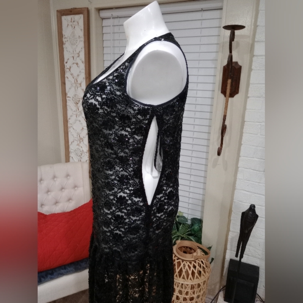 Elegant Black Lace Dress - Picture 6 of 8
